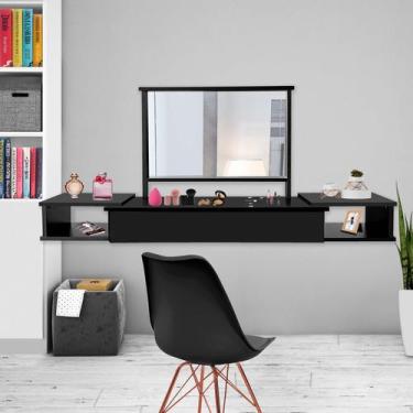 Imagem de Penteadeira Camarim Suspensa Com Espelho 2 Nichos 1 Gaveta - Utility, 