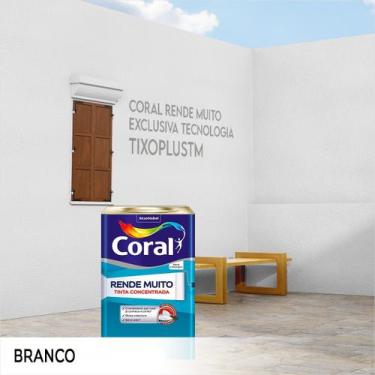Imagem de Tinta Acrílica Coral Rende Muito Standard Fosco 16L, Branco