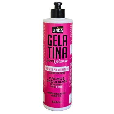 Imagem de Gelatina Capilar Cachos Ondulados Super Volumão 500ml - Sallon Linda