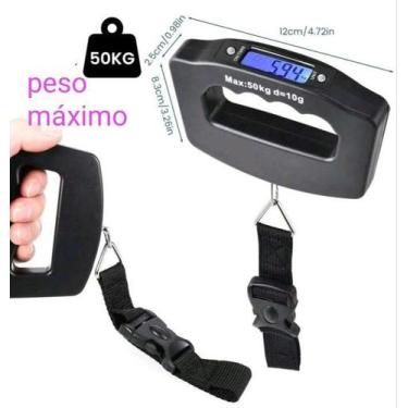 Imagem de Balança Portátil Digital Mão Mala Pesca Bagagem Até 50kg - telintec