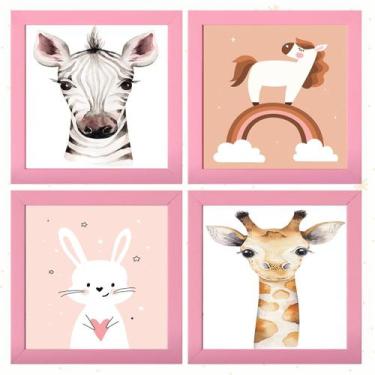 Imagem de Quadrinhos Decorativo para Quarto de Bebê Infantil Menino Menina Safar