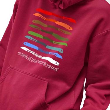 Imagem de Blusa Moletom Masculino Estampado Bisturi por Favor em Algodão Fio 30.