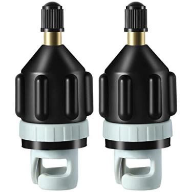 Imagem de 2 peças de adaptador inflável para bomba SUP para barco, adaptador de ar convencional premium, adaptador de ar resistente SUP, inflação rápida e forte vedação SUP, para barco inflável, paddle board e caiaque.