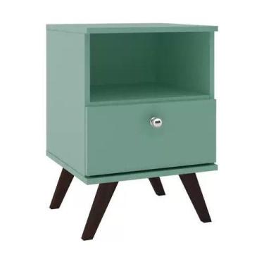 Imagem de Mesa De Cabeceira Retrô Com Gaveta 58x40x38 Cm - Just Home Collection,