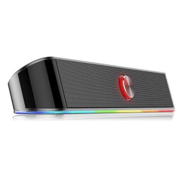 Imagem de Soundbar gamer usb rgb 6w rms adiemus redragon gs560 preto