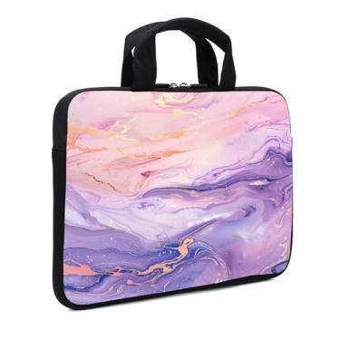 Imagem de Capa de neoprene de 11,6 polegadas - 12,1 polegadas / Chromebook e pasta para tablet - compatível com homens, mulheres, meninos e meninas (rosa roxo)