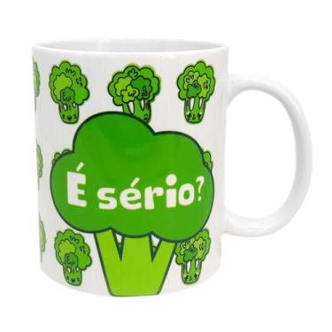 Imagem de Caneca Branca Personalizado Legume Brócolis Para Filhos - GMH Prod. Se