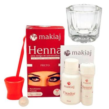 Imagem de Rena para sobrancelhas kit henna makiaj profissional alto rendimento f