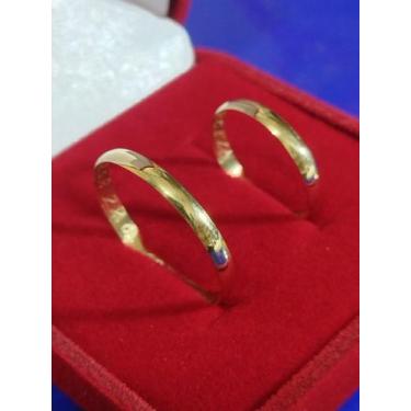 Imagem de Alianças Par Ouro 18 kilates 2.50 Gramas 3mm - Alianças Ouro 18 Kilate