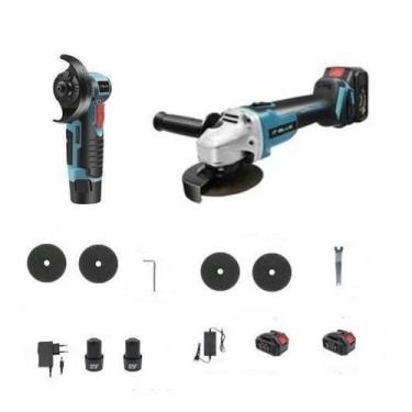 Imagem de Kit 2 Lixadeira Esmerilhadeira A Bateria 21V Profissional - It Blue