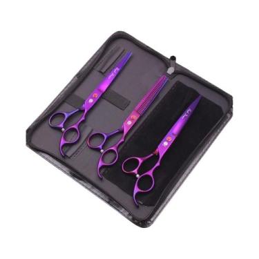 Imagem de Kit de Tesouras para Tosa de Animais Dragão Roxo - 7 Polegadas - Tesou