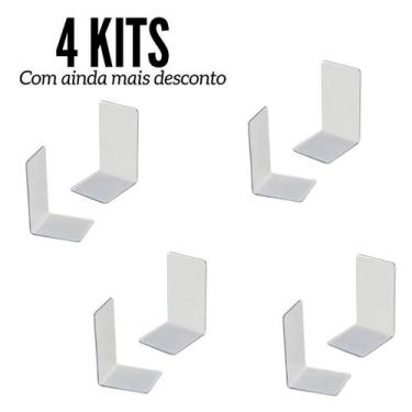 Imagem de Par de Bibliocanto Cristal ou Preto Brilhante Suporte Apoio Livro Apar