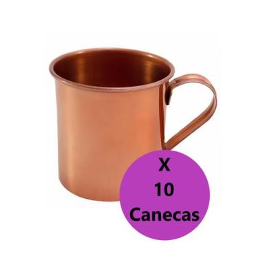 Imagem de 10 Caneca Moscow Mule Cobre Linha Premium 350ml - Redar