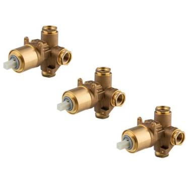 Imagem de Kit Misturador Base Monocomando Banheira/Chuveiro Alta Pressão 1/2 e 3