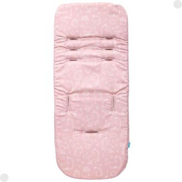 Imagem de Almofada Carrinho Bebe Dupla Face Universal Unicórnio Rosa 18492 - Bub
