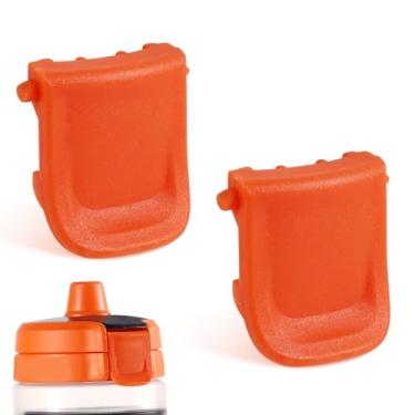 Imagem de PEUTIER 2 peças de clipes de tampa de garrafa de água, clipe de tampa de substituição para acessórios de garrafa de água Gatorade GX Sports (laranja)