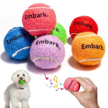 Imagem de Bolas de tênis coloridas para cães pequenos e filhotes – 3,8 cm – Pacote com 6 – Brinquedos de treinamento para cães para reforço positivo, bolas interativas para chamar a atenção ao ar livre, lançador de bola buscar