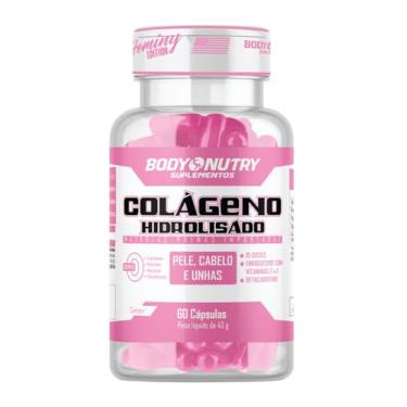 Imagem de Colageno Hidrolisado Premium 60 Cápsulas Pele Cabelos Unhas Proteina Protein Vitamina C Ácido Ascórbico Vitamin E Tocoferol Betacaroteno Collagen Matéria Prima Importada Original - Body Nutry