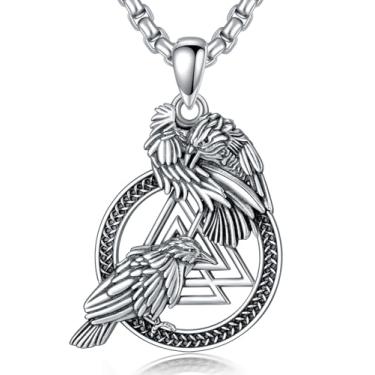 Imagem de Swordgod Colar viking nórdico de prata esterlina 925 árvore da vida/martelo Thor/animais nórdicos/runa viking com correntes ajustáveis de aço inoxidável para homens e mulheres joias de amuleto vintage