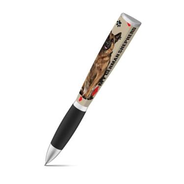 Imagem de Caneta esferográfica I Love My Dog (1 caneta, 3 lados) canetas fofas de aniversário de cachorro, canetas divertidas, presentes para amantes de cães para mulheres e papai de cachorro, presentes legais para mãe de cachorro - canetas fofas de material escolar para cães (presente de pastor alemão)