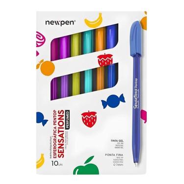 Imagem de Caneta Esferográfica Pentop Sensations Ponta Fina 0.7mm Perfumada 10 Cores Newpen
