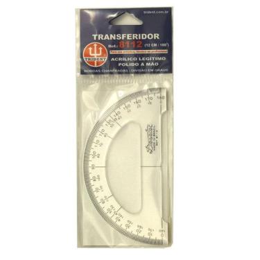 Imagem de Transferidor 8112 - 180 Graus - 12cm - TRIDENT