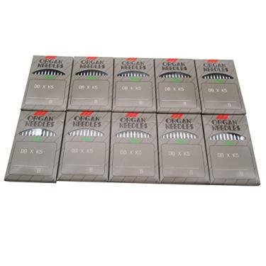 Imagem de ckpsms Agulha Organ - 100 Agulhas Organ Dbxk5 Ball Point Compatíveis Com Máquinas De Bordado Industrial Tajima Barudan Swf (Tamanho 65/9)