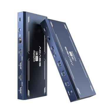 Imagem de ACASIS Displaylink Docking Station Monitor Duplo Para Macbook M1/M2/M3/Windows, Usb C Laptop Docking Station Com 2 Hdmi E 2 Displayport, Carregamento Pd De 100 W, Sd/Tf, Ethernet, Áudio, 3 Usb 3.1