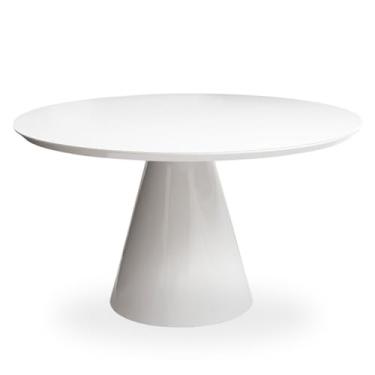 Imagem de Mesa de Jantar Cone Redonda 120 cm Laqueado Branco