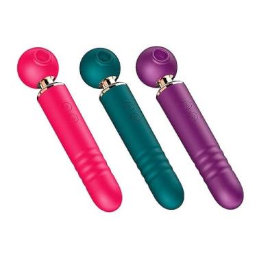 Imagem de Vibrador Varinha Mágica Sugador de Clitóris e Ponto G com Vai e Vem 10 Modos de Vibração 19cm Recarregável