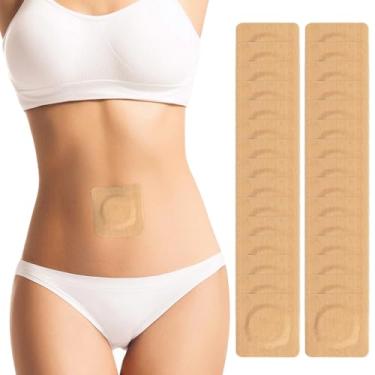 Imagem de ZINGTERRA Zingteea 30Pcs Autoadesivo Pacote De Óleo De Rícino Para Barriga, Descartáveis Altamente Absorventes Pacotes De Óleo De Rícino De Algodão Orgânico, Sem Lavagem, Anti-Infiltração ((Óleo Não