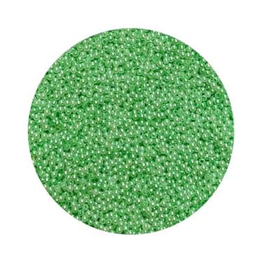 Imagem de Mini Miçanga Pérola 3mm 50g Aprox 5000 Missangas Bijuteria Artesanato (Verde)