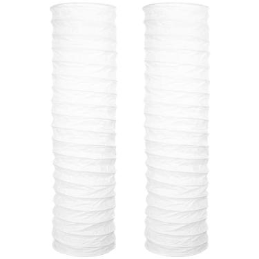 Imagem de VOSAREA 2 peças Abajur de papel abajur de chão alto estilo nórdico abajur de papel cúpula de lâmpada de mesa capa decorativa lâmpada chinesa branca abajures