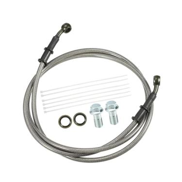 Imagem de REPAIROCK 1 conjunto de mangueira de linha de embreagem ou freio hidráulico de motocicleta de 1,6 m universal para motocicleta, motocicleta, quadriciclo, scooter, com parafusos, peças de reposição
