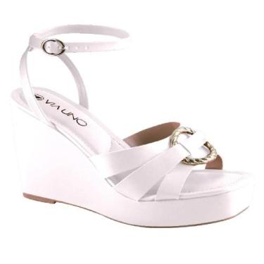 Imagem de Sandalia via uno plataforma ref 608043ssavv feminino, 38, Branco off