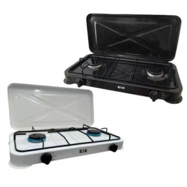 Imagem de Fogão Cooktop 2 Bocas A Gás Camping Portátil fogão Fogareiro - BAK, Pr