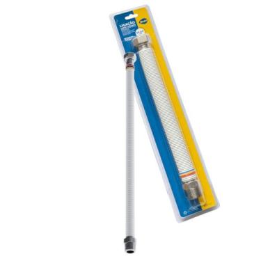 Imagem de Ligação Flexível Aço Inox 3 em 1 Blukit p/ Aquecedor de Passagem 30 a 