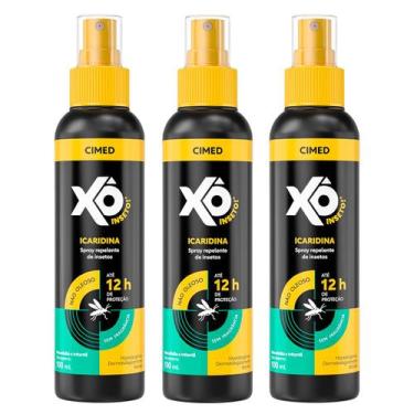 Imagem de 3x Xô inseto icaridina repelente de insetos proteção prolongada 12 hor