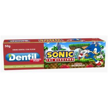 Imagem de Creme Dental Dentil Kids Sonic The Hedgehog Sabor Morango 50g