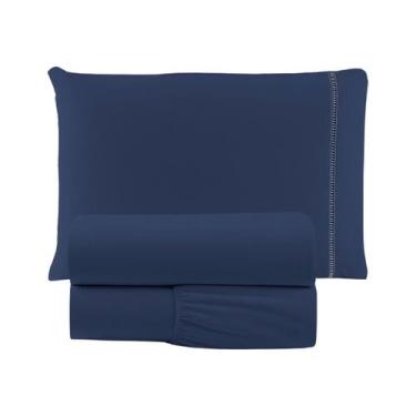 Imagem de Lençol Solteiro 3 Peças 400 Fios Cama Box Ponto Palito - COTRIM CONFEC