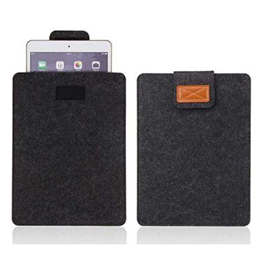 Imagem de Capa de feltro para tablet de 10 a 11 polegadas à prova de choque para Samsung Galaxy Tab A9+ 11 Tab S8 11 S7 11 A8 A7 10.4 Tab S6 S5e 10.5 Tab A 10.5 iPad 10.2 iPad Air 10.5 iPad Pro 11 (preto)