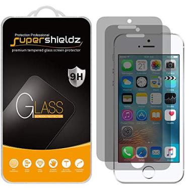 Imagem de (Pacote com 2) Supershieldz para Apple iPhone SE (1ª Geração, Edição 2016), iPhone 5S, iPhone 5C e iPhone 5 (Privacidade) Protetor de tela de vidro temperado antirriscos, sem bolhas