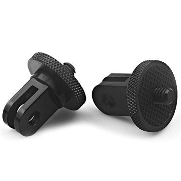 Imagem de Adaptador de montagem de câmera de metal de alumínio com 2 pacotes, adaptador de conversão de ¼-20 para tripé, adequado para câmera de ação GoPro Hero Sony Sjcam e outros acessórios padrão de 1/10.2
