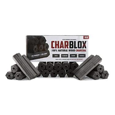 Imagem de CHARBLOX Ultra Premium Grade Carvão Logs - 100% Natural, Dura 5 Horas, Ecológico, Para Grasificação/Churrasco/Fumaça/Grande Ovo Verde/Kamado/Grelha Cerâmica/Grelha/Robata, Alternativa Binchotan (11 LB)