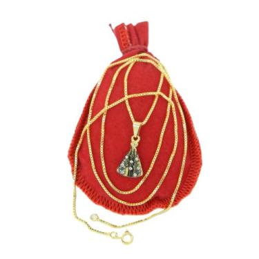 Imagem de Corrente Feminina 40/45cm 1mm N S Aparecida Folheado Ouro 18k CR720 - 