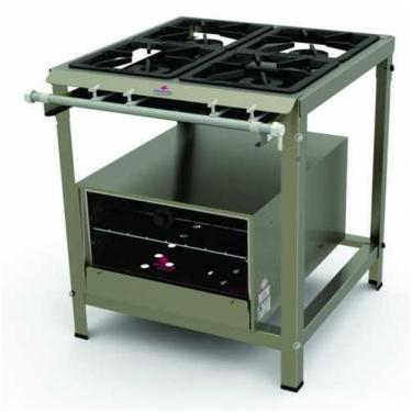 Imagem de Fogão Inox 4 Queimadores Simples (c/ Registro P/ Forno) Pmi-400n - Progás