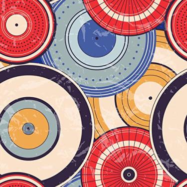 Imagem de Papel De Parede 10m Adesivo Círculos Geométricos Coloridos