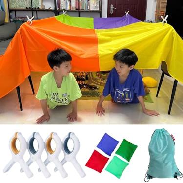 Imagem de Magic Fort Building Kit for Kids with CPC Certification - Large Lightweight Blanket Fort Making kit and Clips - Portable Playhouse Play Tent Fort - Indoor/Outdoor Girls/Boys Toys Ages 4-5 6 7 8-12