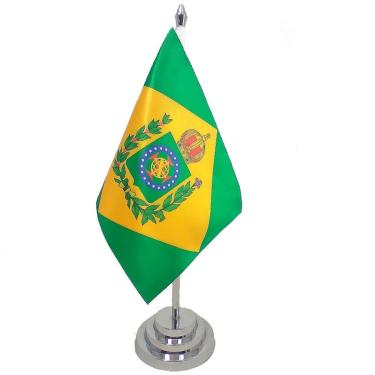 Imagem de Bandeira De Mesa Brasil Império 1822-1889 29 Cm Alt.Mastro