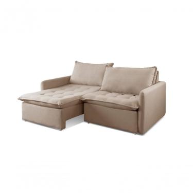 Imagem de Sofá Retrátil Cama Califórnia Para Sala 220 Cm Cor:linho Bege 103